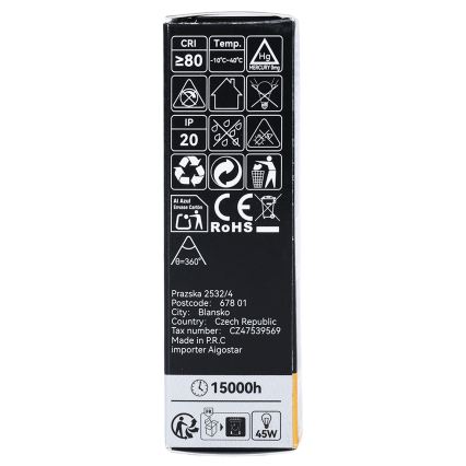 LED filamentinė lemputė T25 E14/6W/230V 3000K - BRILAGI