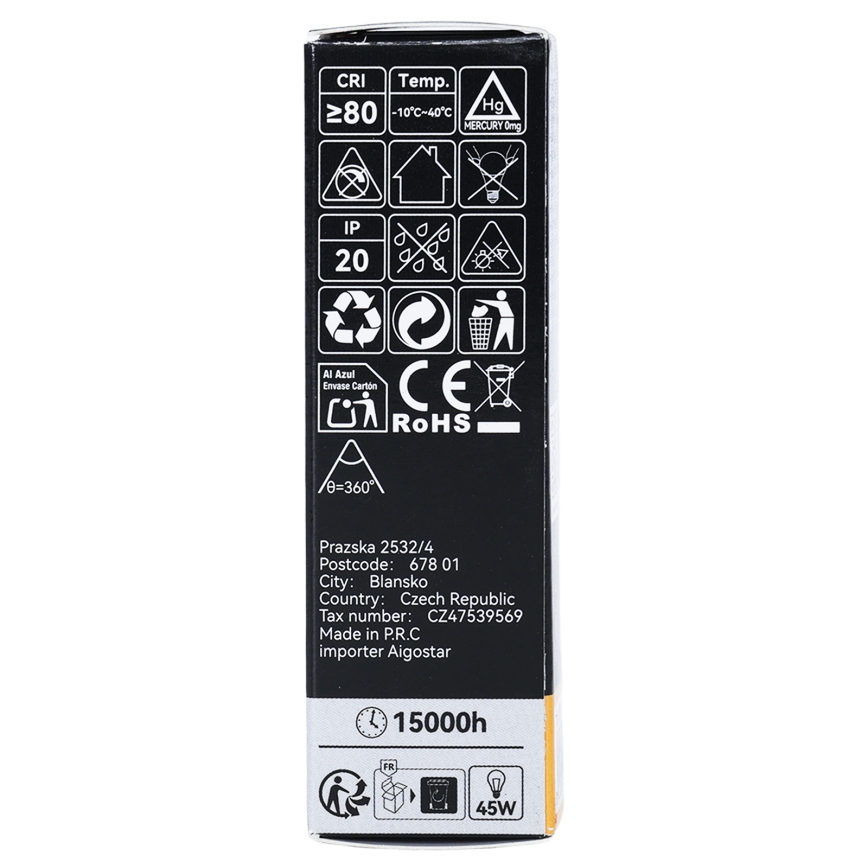 LED filamentinė lemputė T25 E14/6W/230V 3000K - BRILAGI