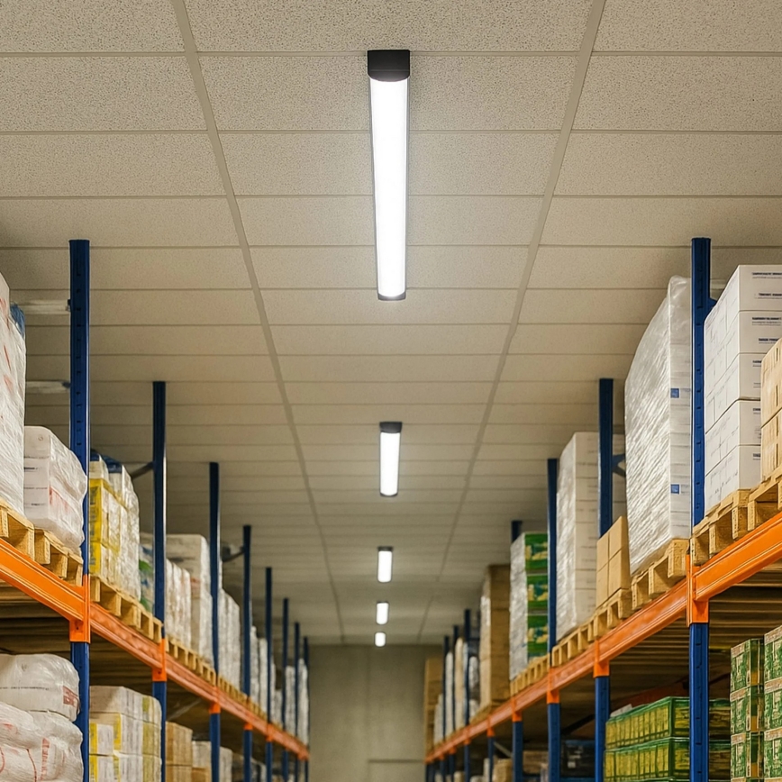 LED fluorescencinis šviestuvas LED/30W/230V 4000K 90 cm juodas