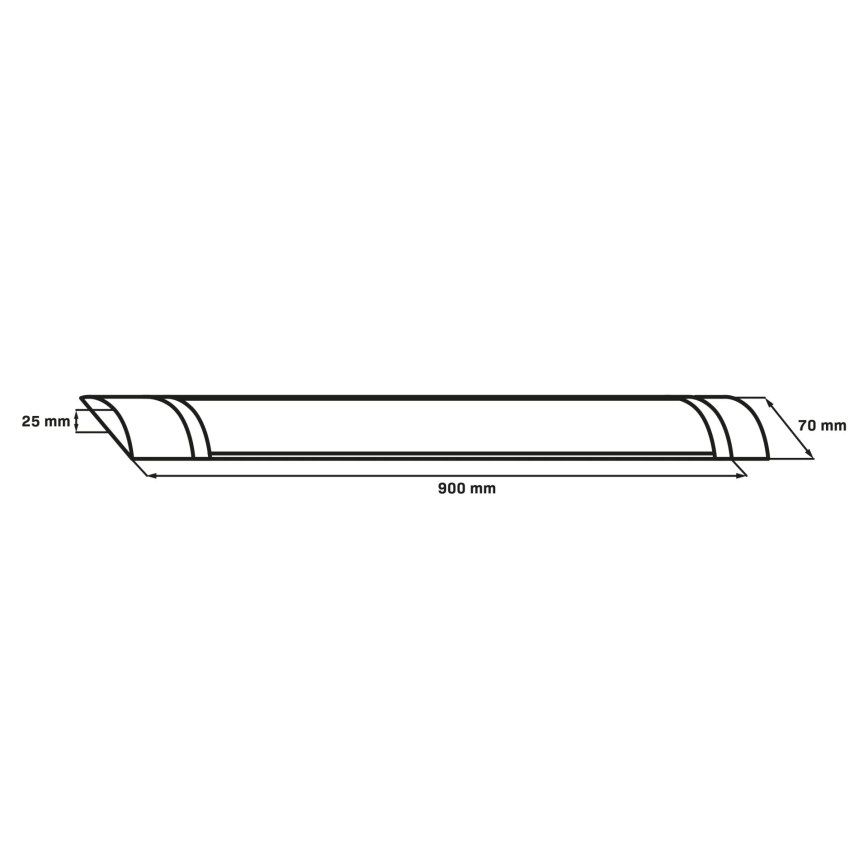 LED fluorescencinis šviestuvas LED/30W/230V 4000K 90 cm juodas