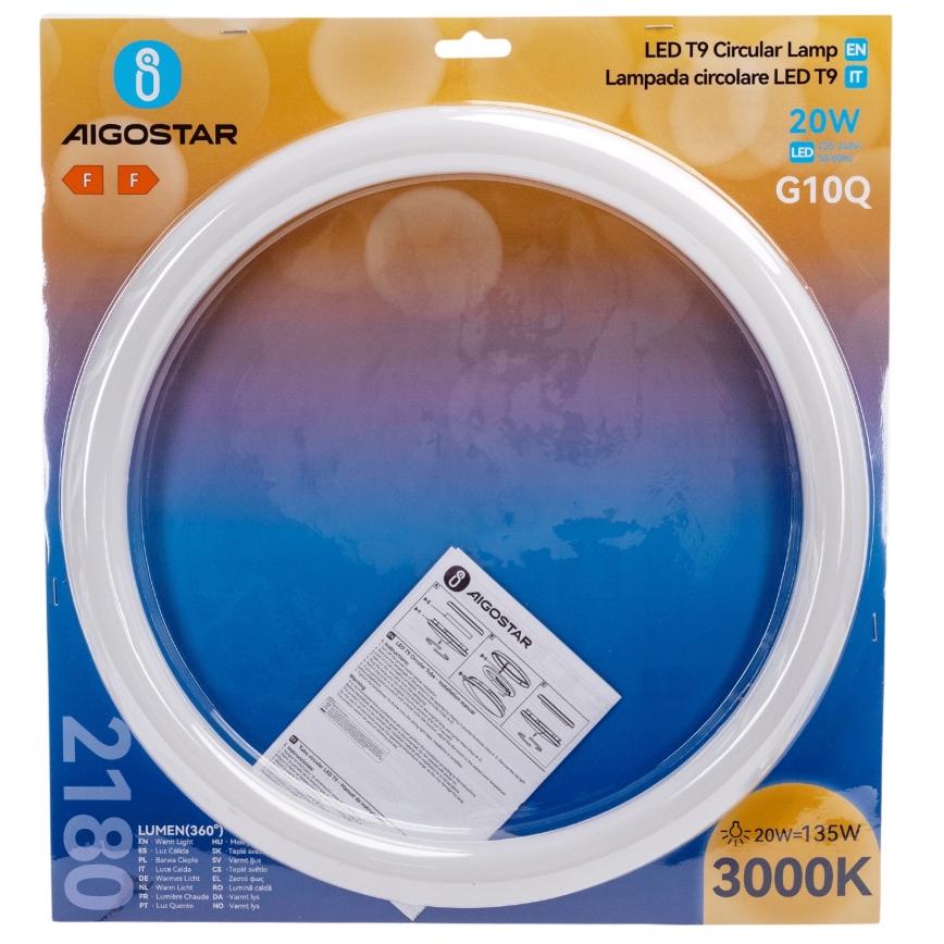 LED fluorescencinis vamzdelis G10q/20W/230V 3000K - Aigostar