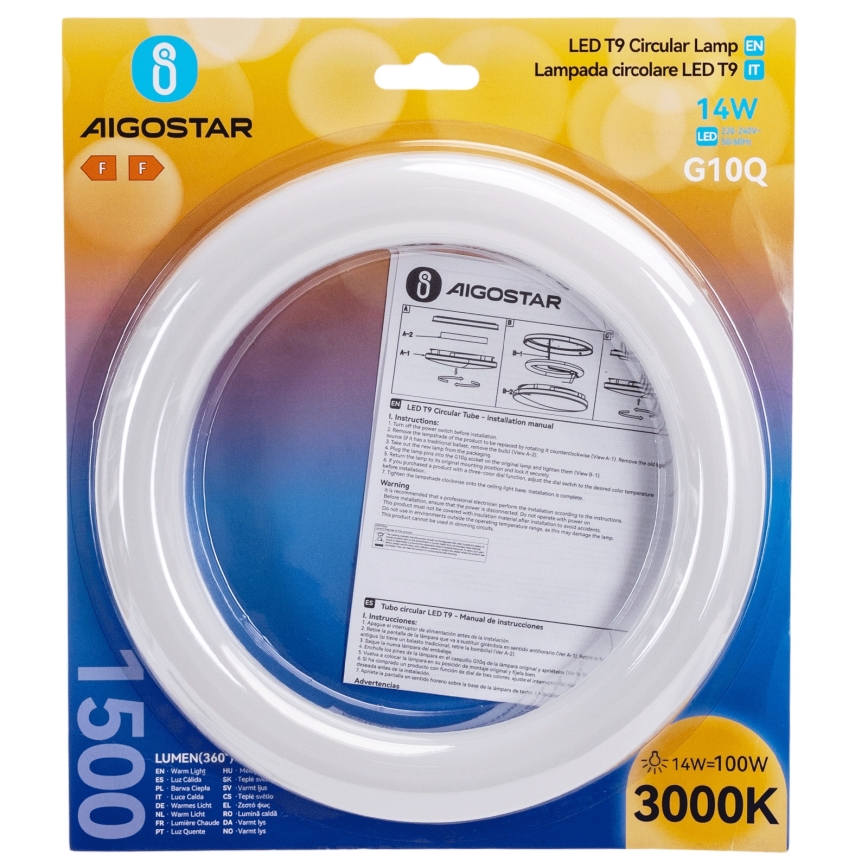 LED fluorescencinis vamzdis G10q/14W/230V 3000K - Aigostar