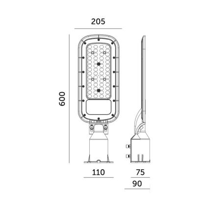 LED gatvės šviestuvas BRELUXO LED/200W/230V 4000K IP65
