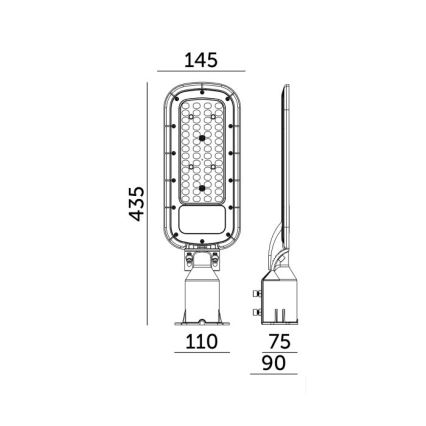 LED gatvės šviestuvas BRELUXO LED/50W/230V 4000K IP65