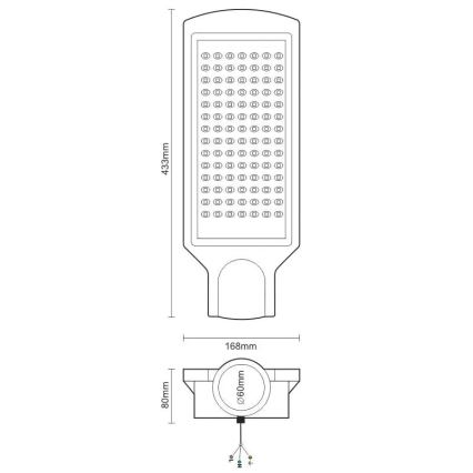 LED gatvės šviestuvas LED/100W/170-400V IP65