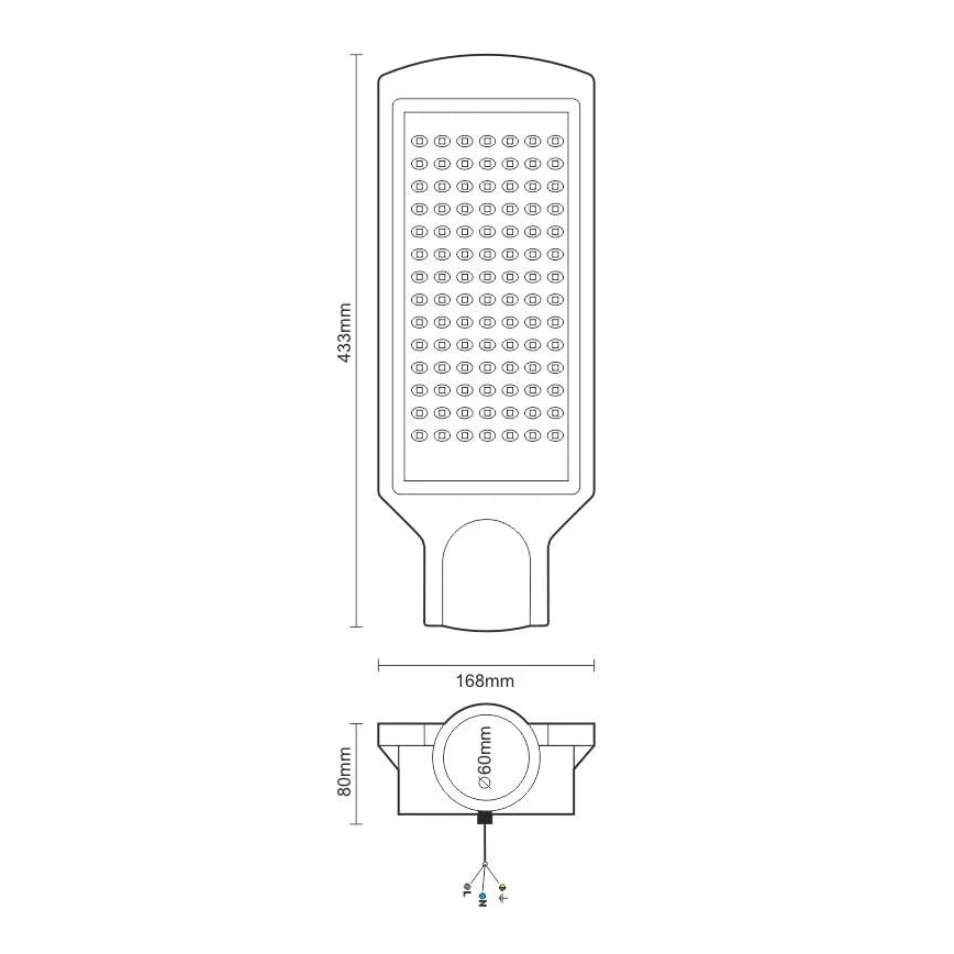 LED gatvės šviestuvas LED/100W/170-400V IP65