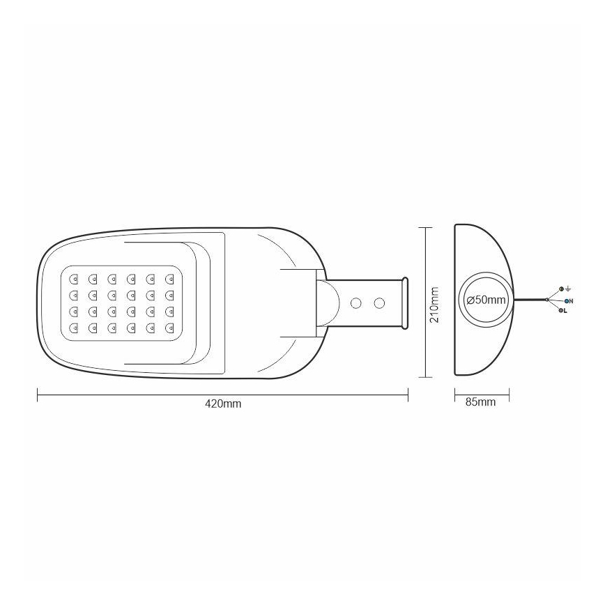 LED gatvės šviestuvas LED/40W/230V 5000K IP65