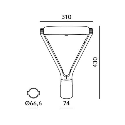 LED gatvės šviestuvas NEXPARK LED/30/40/60W/230V 3000/4000/6500K IP66