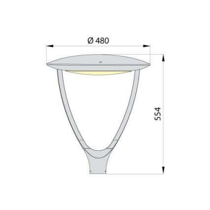 LED gatvės šviestuvas PARK SOFT LED/60W/230V 4000K IP65