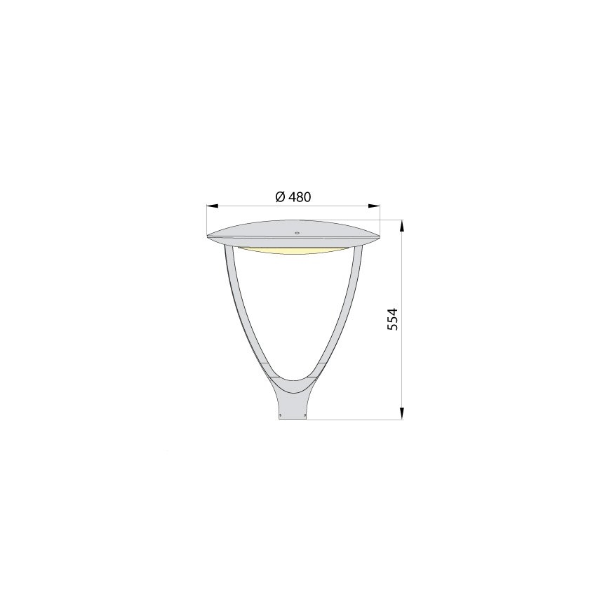 LED gatvės šviestuvas PARK SOFT LED/60W/230V 4000K IP65