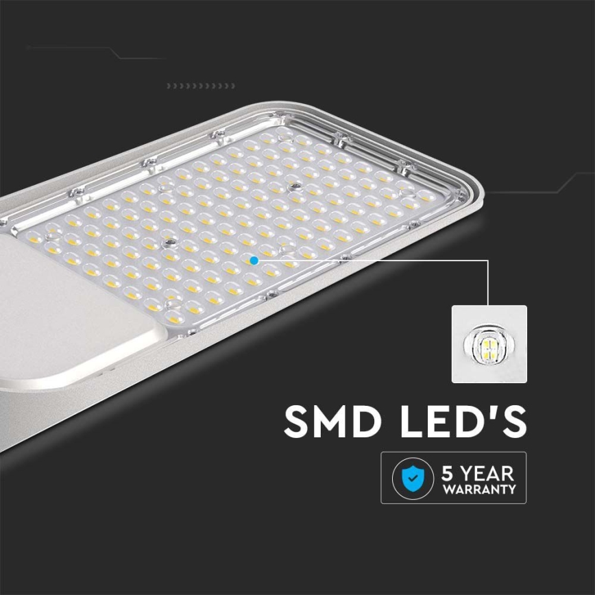 LED gatvės šviestuvas SAMSUNG CHIP LED/30W/230V 6500K IP65 pilka