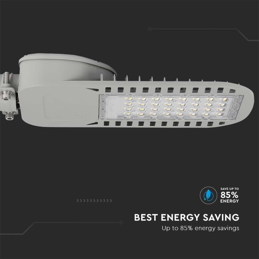 LED gatvės šviestuvas SAMSUNG CHIP LED/50W/230V 6500K pilka