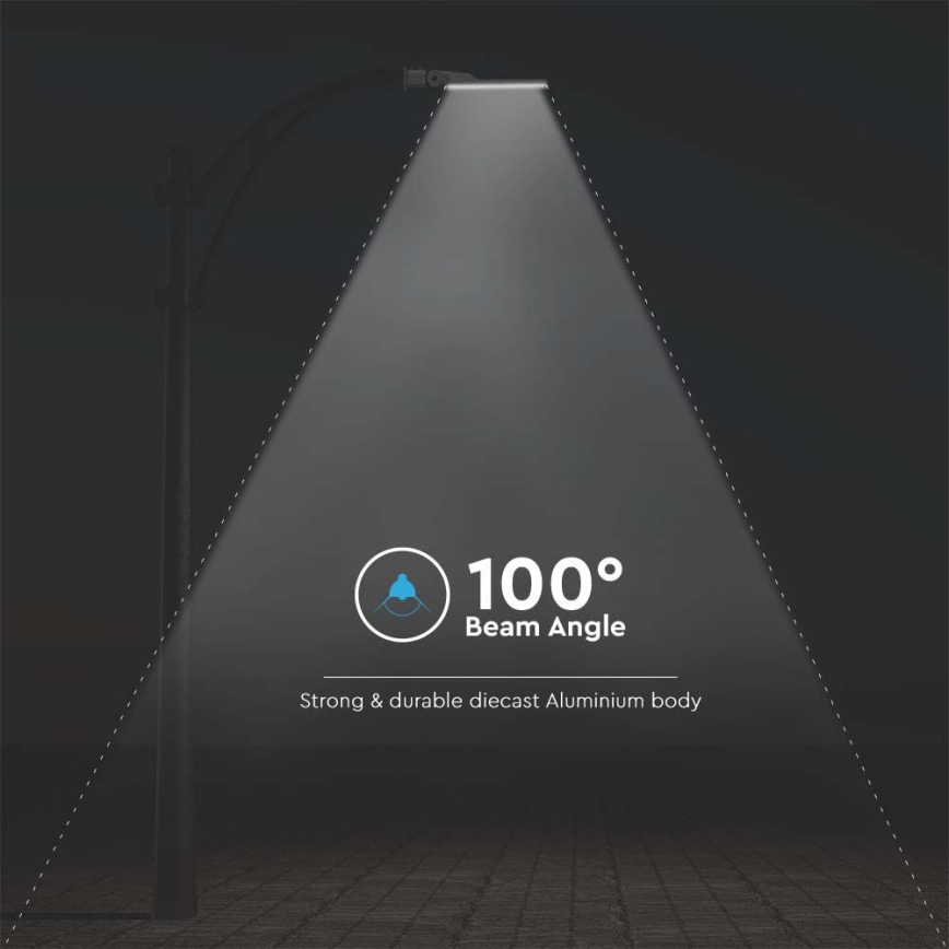LED Gatvės šviestuvas su jutikliu SAMSUNG CHIP LED/50W/230V 4000K IP65
