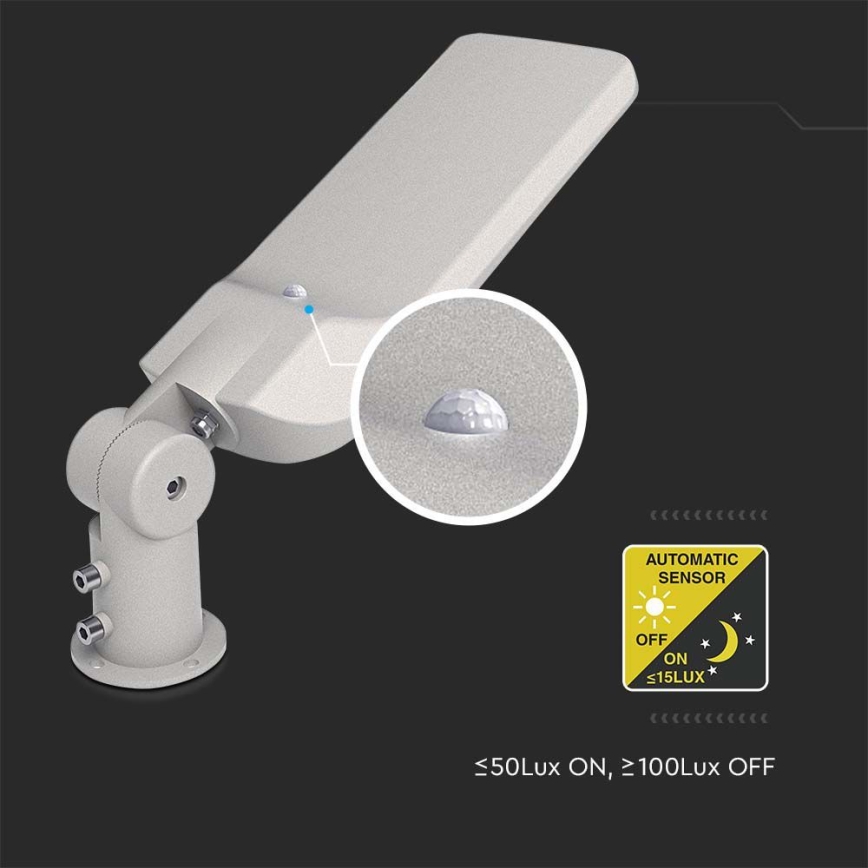 LED Gatvės šviestuvas su jutikliu SAMSUNG CHIP LED/50W/230V 4000K IP65