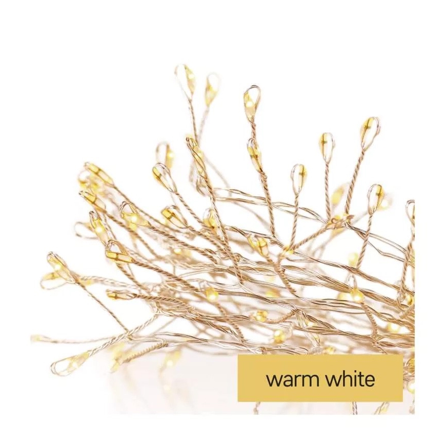 LED girlianda 100xLED/3xAA 2,7m šiltai balta