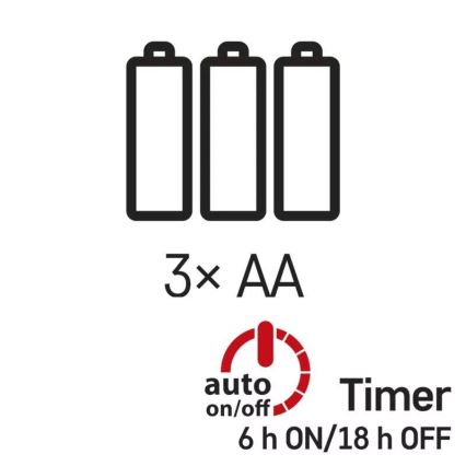 LED girlianda 100xLED/3xAA 2,7m šiltai balta