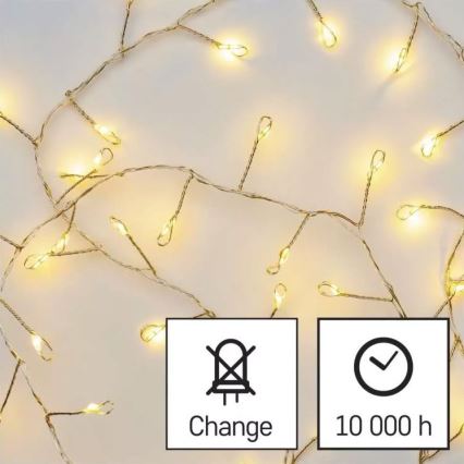 LED girlianda 100xLED/3xAA 2,7m šiltai balta