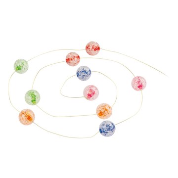 LED  girlianda 10xLED/2xAA 2,35m daugiaspalvė