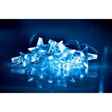 LED girlianda 10xLED/2xAA 2,5 m mėlyna