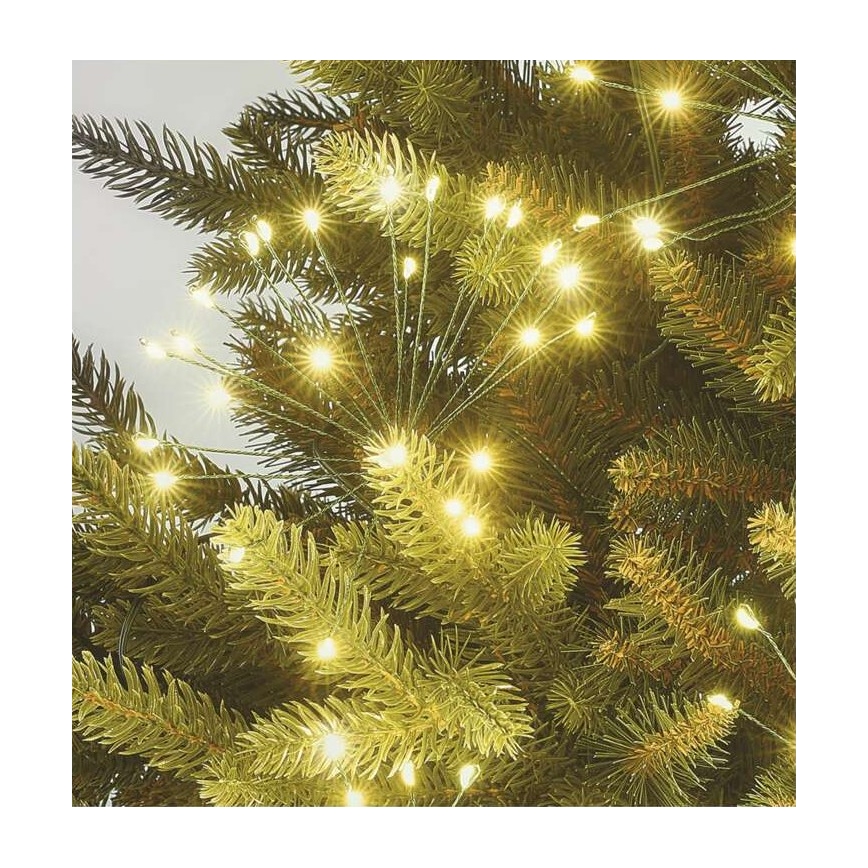 LED girlianda, 150 LED, 5,35 m, šilta balta