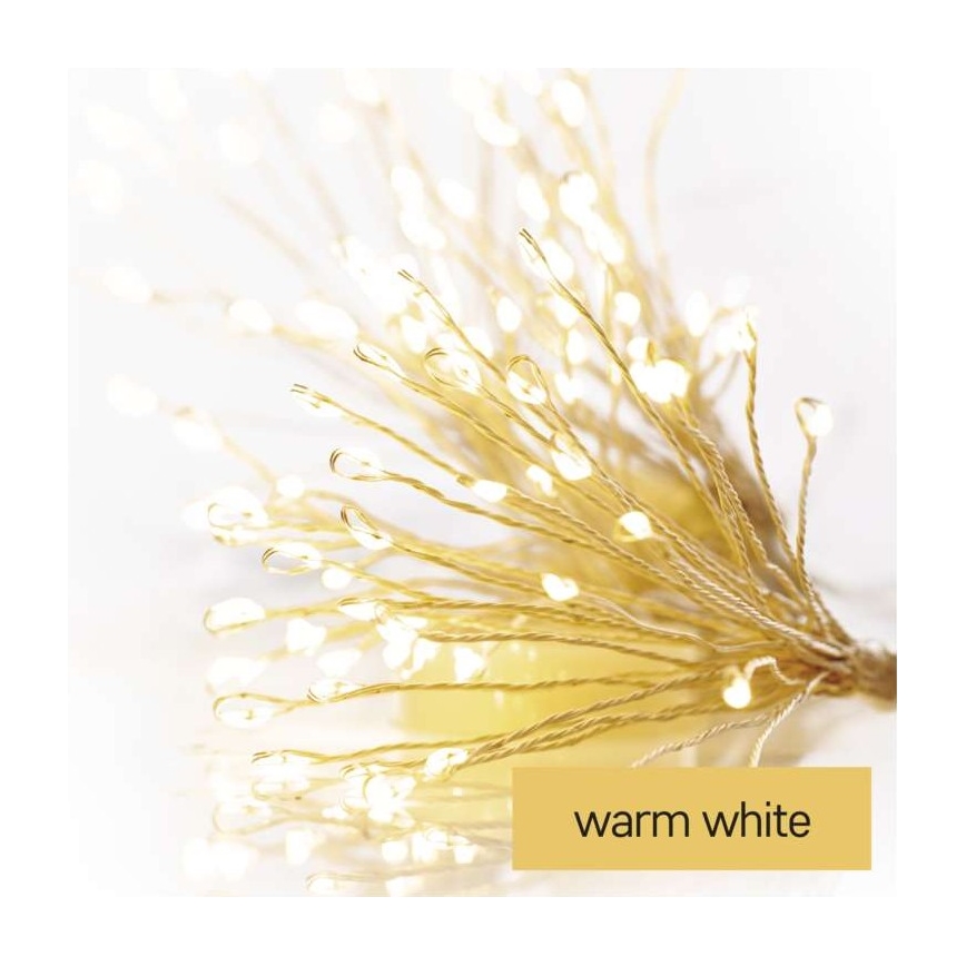 LED  girlianda 150xLED/5,35m šiltai balta