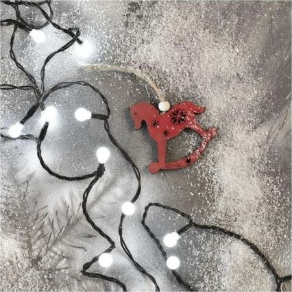 LED  girlianda 200xLED/8 funkcijų 20m IP44 šaltai balta