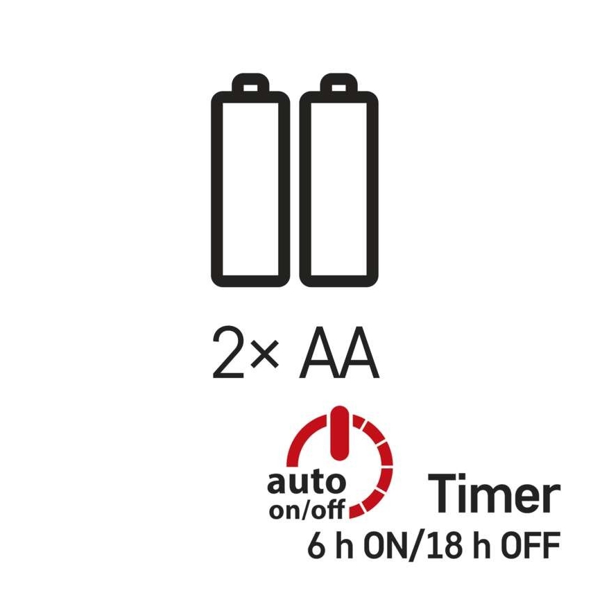 LED  girlianda 20xLED/2,4m šiltai balta