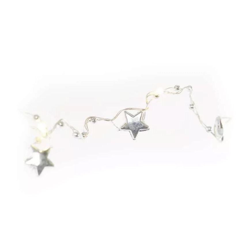 LED  girlianda 20xLED/2xAA 2,2 m šilta balta