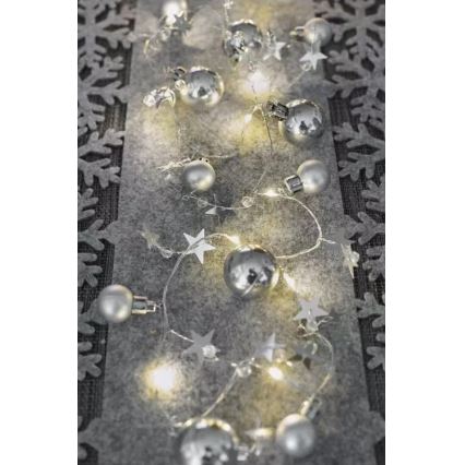 LED girlianda 20xLED/2xAA 2,2 m šiltai balta