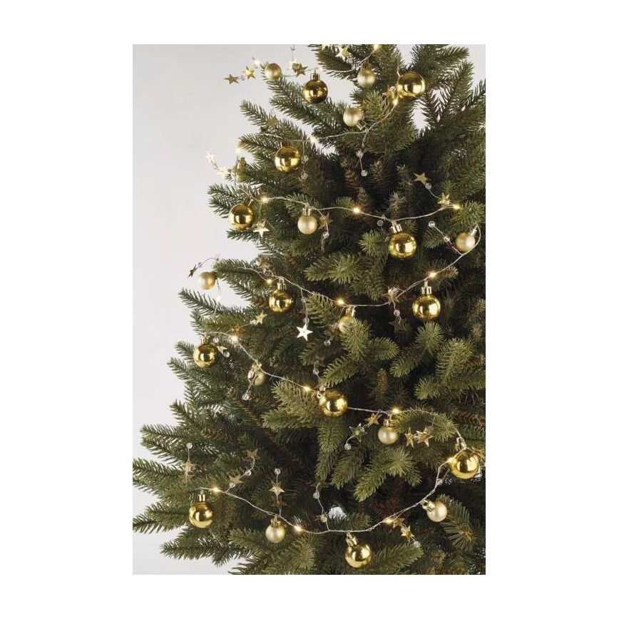 LED girlianda 20xLED/2xAA 2,2 m šiltai balta