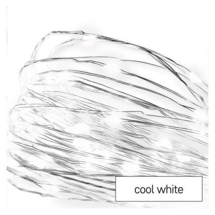 LED  girlianda 20xLED/2xAA 2,4m šaltai balta