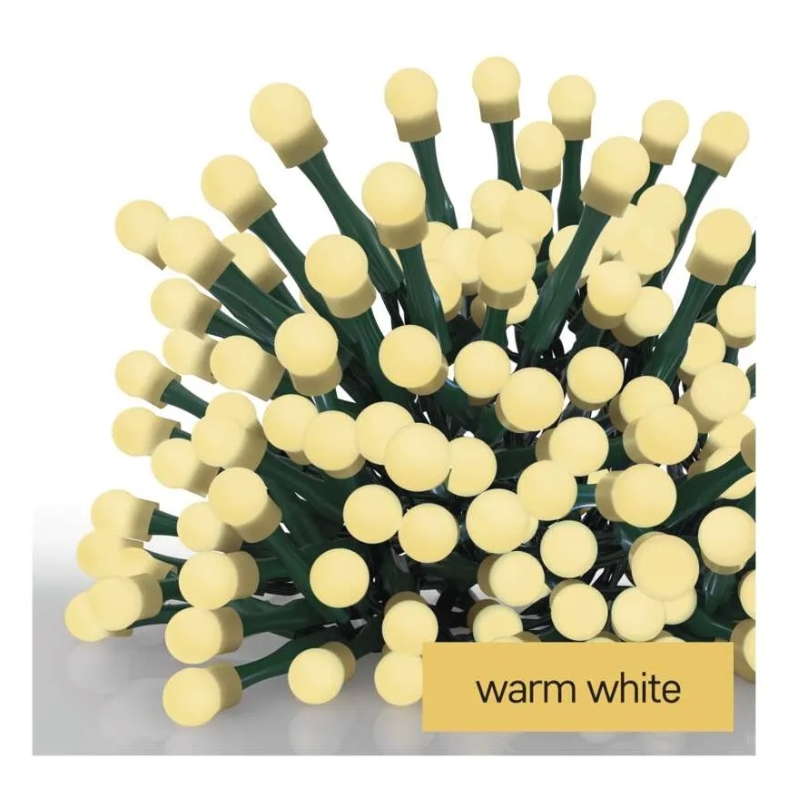 LED girlianda 300xLED/230V/8 funkcijų 35m IP44 šiltai balta