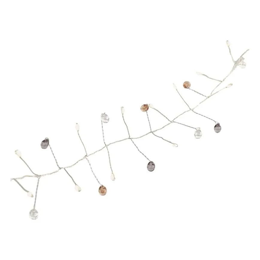 LED girlianda 40 × LED / 3 × AA, 1,5 m, šilta balta