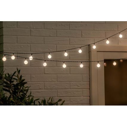 LED grandinė, įkraunama saulės šviesa 6,9m 50xLED/1,2V