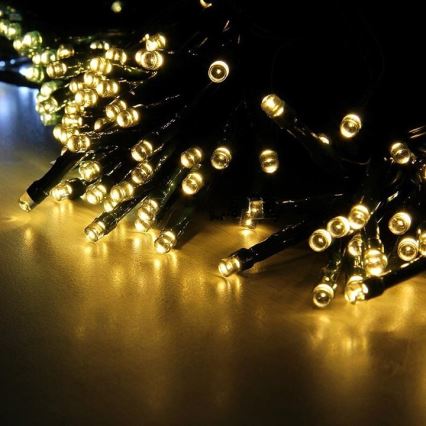 LED grandinė, įkraunama saulės šviesa SHINE 100xLED/1,2V 400 mAh 11, 9 m IP44