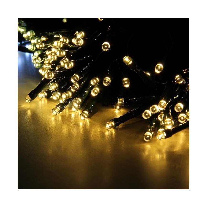 LED grandinė, įkraunama saulės šviesa SHINE 100xLED/1,2V 400 mAh 11, 9 m IP44