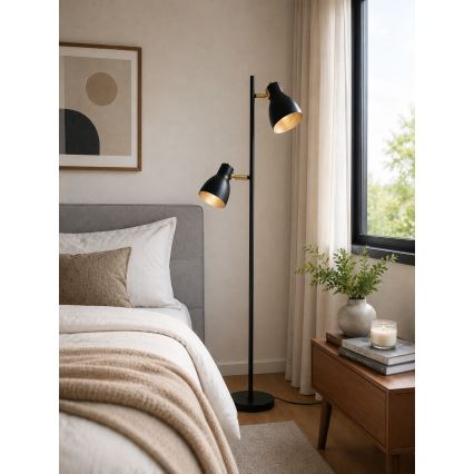 LED grindinė lempa 1xE27/7W/230V 2700K juoda