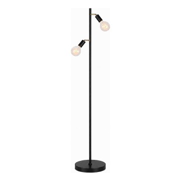 LED grindinė lempa 2xE27/7W/230V 2000K juoda/auksinė
