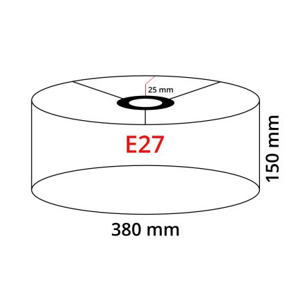 LED grindinė lempa TUNJA 1xE27/20W/230V Ø 38 cm matinis chromas/balta