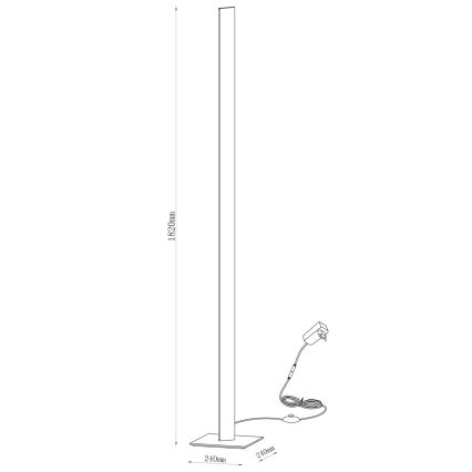 LED grindinis šviestuvas BERNADETTA LED/28W/230V 4000K juodas