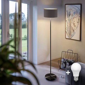 LED grindinis šviestuvas TUNJA 1xE27/20W/230V skersmuo 30 cm juodas/taupe