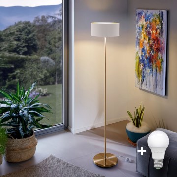 LED grindinis šviestuvas TUNJA 1xE27/20W/230V Ø 30 cm auksinis/baltas