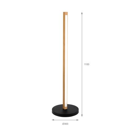 LED grindinis šviestuvas VERDE LED/18W/230V 3000K ąžuolas/juoda