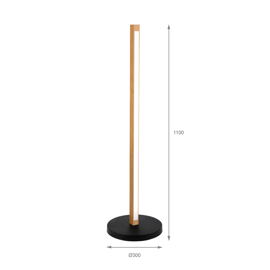 LED grindinis šviestuvas VERDE LED/18W/230V 3000K ąžuolas/juoda