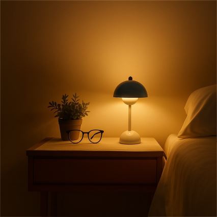 LED Įkraunama jutiklinė stalinė lempa COSTA LED/3W/5V 2400 mAh 3000-6000K balta