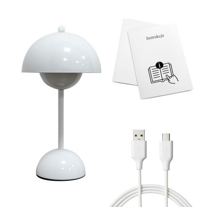 LED Įkraunama jutiklinė stalinė lempa COSTA LED/3W/5V 2400 mAh 3000-6000K balta