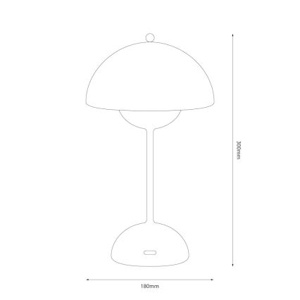 LED Įkraunama jutiklinė stalinė lempa COSTA LED/3W/5V 2400 mAh 3000-6000K balta