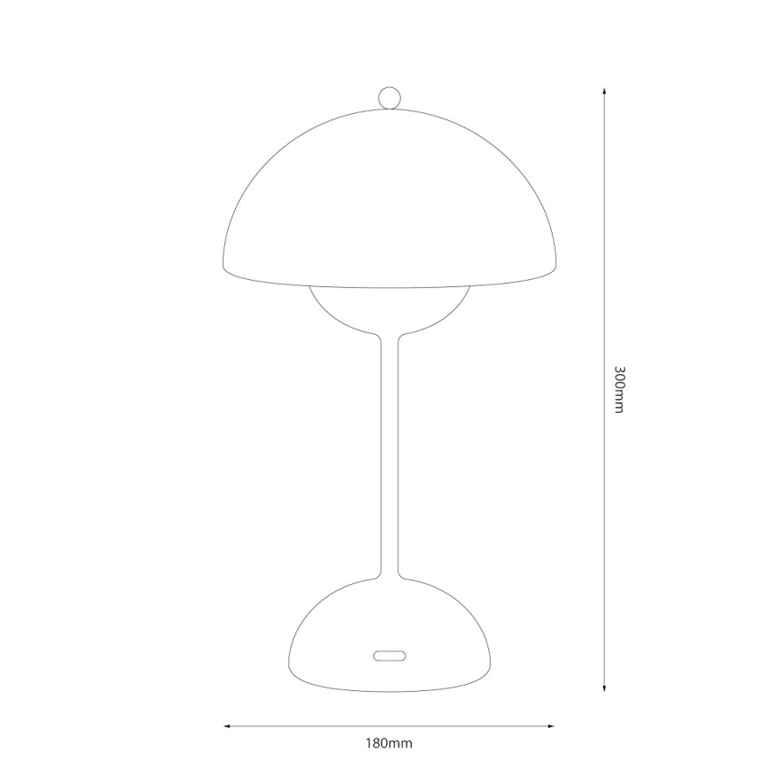 LED Įkraunama jutiklinė stalinė lempa COSTA LED/3W/5V 2400 mAh 3000-6000K balta