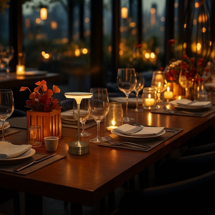 LED Įkraunama jutiklinė stalinė lempa TAVOLO LED/2,5W/5V 2400 mAh 3000-6000K auksinė