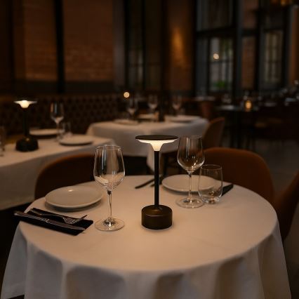 LED Įkraunama jutiklinė stalinė lempa TAVOLO LED/2,5W/5V 2400 mAh 3000-6000K juoda